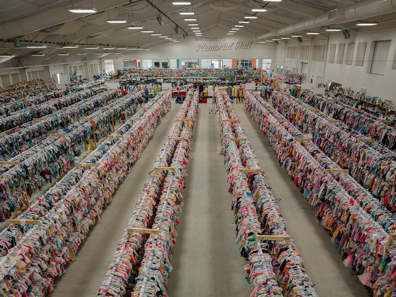 JBF Harrington Children's sale with large rose of clothing racks for children from newborn to teens