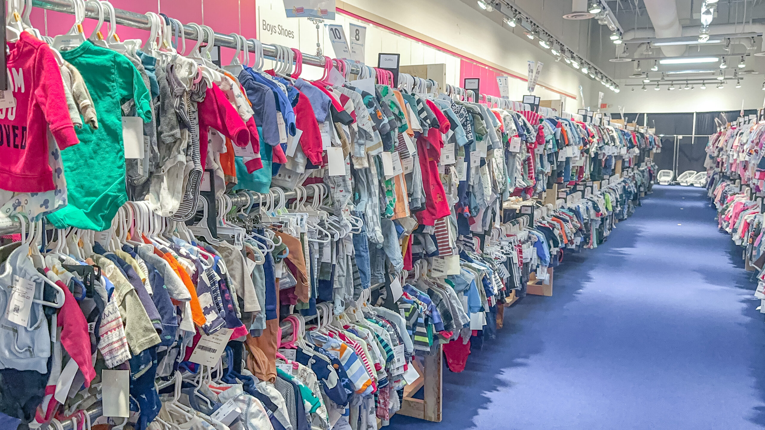 Racks of Boy's clothing