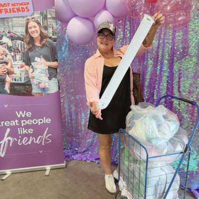 Shopper with shopping haul